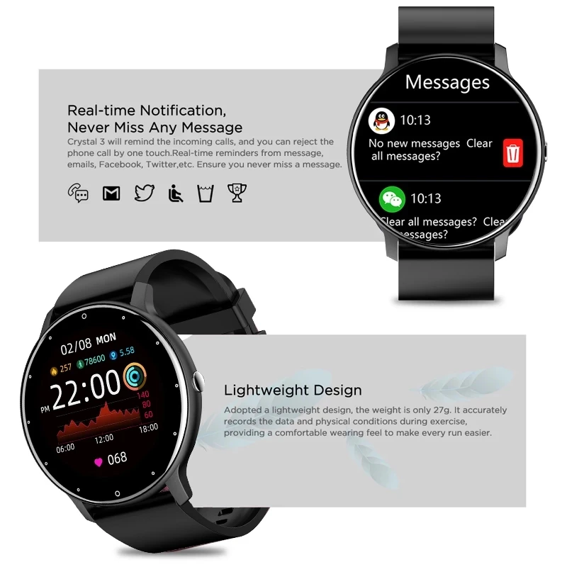 Reloj inteligente LIGE 2026 para mujer y hombre - Imagen 4